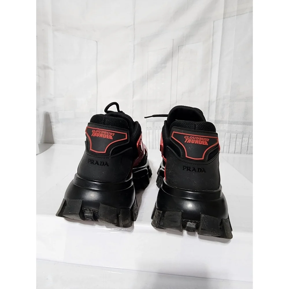 Prada Cloudbust Thunder Sneakers Red and Black Size 41